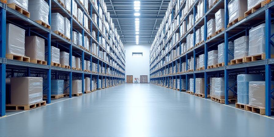 Modern high-tech warehouse inventory system